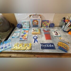 3 Year old Boy’s 15 Piece Birthday Party Kit. $9.